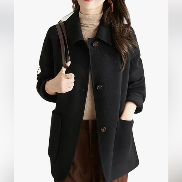 Kristen Blake Women's Wool Blend Overcoat Jacket Medium Winter - Picture 1 of 11